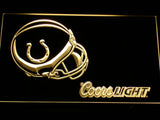 Indianapolis Colts Coors Light LED Neon Sign Electrical - Yellow - TheLedHeroes
