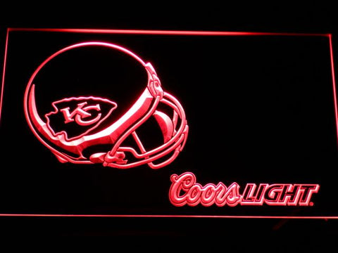 Kansas City Chiefs Coors Light LED Neon Sign USB - Red - TheLedHeroes