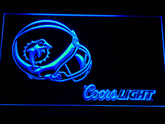 Miami Dolphins Coors Light LED Sign - Blue - TheLedHeroes