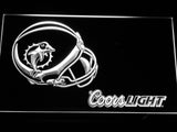 Miami Dolphins Coors Light LED Sign - White - TheLedHeroes