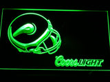 Minnesota Vikings Coors Light LED Neon Sign USB - Green - TheLedHeroes