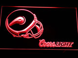 Minnesota Vikings Coors Light LED Neon Sign USB - Red - TheLedHeroes