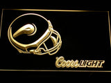 Minnesota Vikings Coors Light LED Neon Sign USB - Yellow - TheLedHeroes