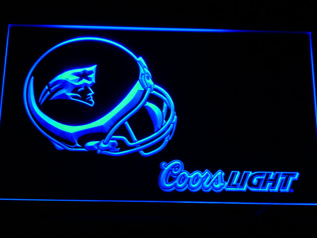 New England Patriots Coors Light LED Sign - Blue - TheLedHeroes