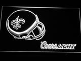 New Orleans Saints Coors Light LED Sign - White - TheLedHeroes