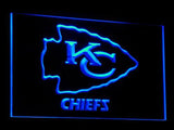 Kansas City Chiefs Helmet LED Neon Sign USB - Blue - TheLedHeroes
