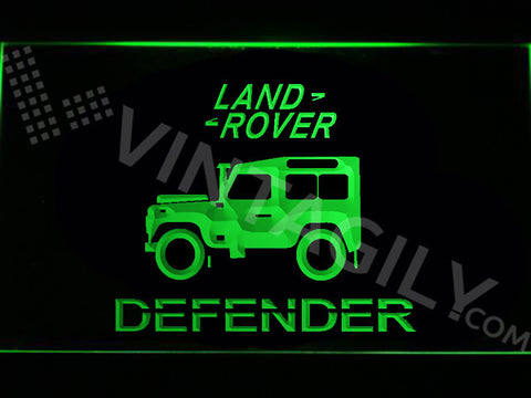 FREE Land Rover Defender LED Sign - Green - TheLedHeroes