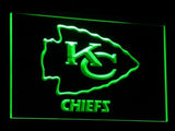Kansas City Chiefs Helmet LED Neon Sign USB - Green - TheLedHeroes