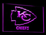 Kansas City Chiefs Helmet LED Neon Sign USB - Purple - TheLedHeroes