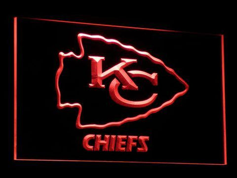Kansas City Chiefs Helmet LED Neon Sign Electrical - Red - TheLedHeroes