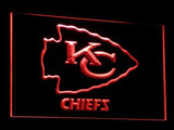 Kansas City Chiefs Helmet LED Neon Sign USB - Red - TheLedHeroes
