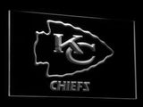 Kansas City Chiefs Helmet LED Neon Sign USB - White - TheLedHeroes