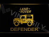 Land Rover Defender LED Neon Sign USB - Yellow - TheLedHeroes