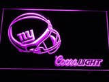 New York Giants Coors Light LED Neon Sign Electrical - Purple - TheLedHeroes