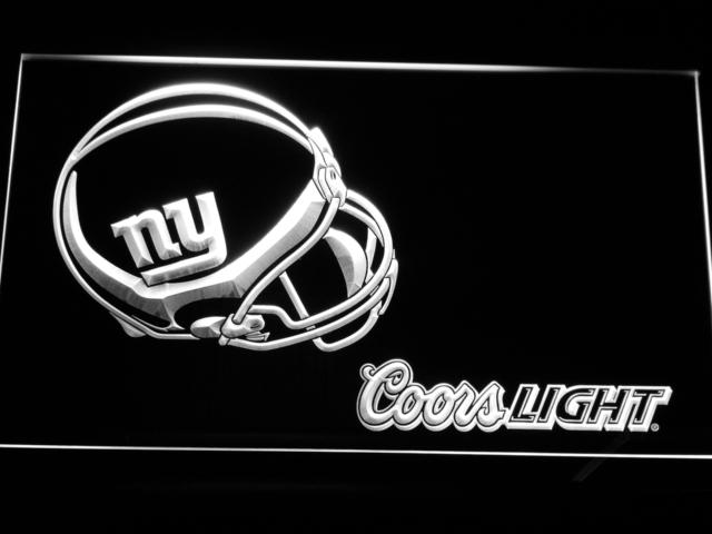 New York Giants Coors Light LED Neon Sign USB - White - TheLedHeroes