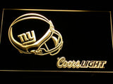New York Giants Coors Light LED Neon Sign USB - Yellow - TheLedHeroes