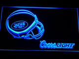 New York Jets Coors Light LED Neon Sign Electrical - Blue - TheLedHeroes