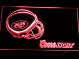 New York Jets Coors Light LED Neon Sign Electrical - Red - TheLedHeroes