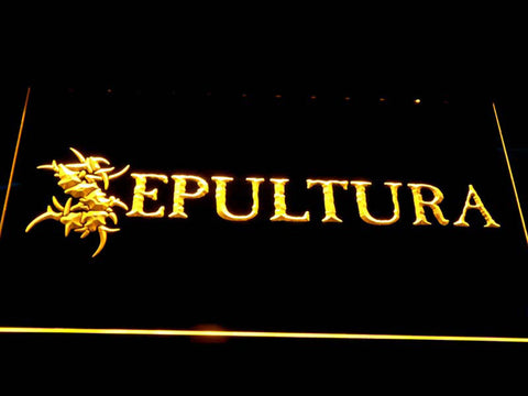 FREE Sepultura LED Sign - Yellow - TheLedHeroes