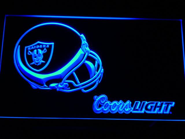 Oakland Raiders Coors Light LED Sign - Blue - TheLedHeroes