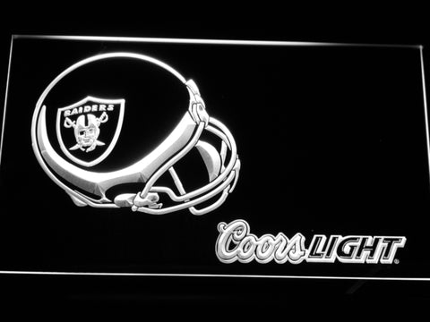 FREE Oakland Raiders Coors Light LED Sign - White - TheLedHeroes