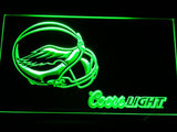 Philadelphia Eagles Coors Light LED Neon Sign USB - Green - TheLedHeroes