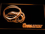 Philadelphia Eagles Coors Light LED Neon Sign USB - Orange - TheLedHeroes