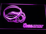 Philadelphia Eagles Coors Light LED Neon Sign USB - Purple - TheLedHeroes