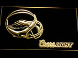Philadelphia Eagles Coors Light LED Neon Sign USB - Yellow - TheLedHeroes