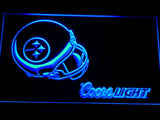 Pittsburgh Steelers Coors Light LED Neon Sign Electrical - Blue - TheLedHeroes