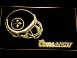 Pittsburgh Steelers Coors Light LED Neon Sign Electrical - Yellow - TheLedHeroes