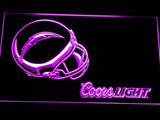 San Diego Chargers Coors Light LED Neon Sign Electrical - Purple - TheLedHeroes