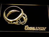 San Diego Chargers Coors Light LED Neon Sign Electrical - Yellow - TheLedHeroes