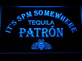 Tequila Patron It's 5pm Somewhere LED Neon Sign Electrical - Blue - TheLedHeroes