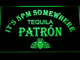 Tequila Patron It's 5pm Somewhere LED Neon Sign USB - Green - TheLedHeroes