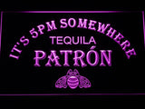 Tequila Patron It's 5pm Somewhere LED Neon Sign USB - Purple - TheLedHeroes