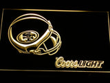 San Francisco 49ers Coors Light LED Neon Sign Electrical - Yellow - TheLedHeroes
