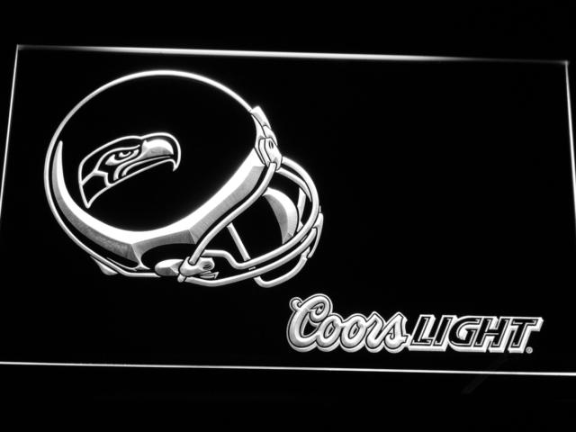 Seattle Seahawks Coors Light LED Neon Sign USB - White - TheLedHeroes