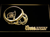 Tampa Bay Buccaneers Coors Light LED Neon Sign USB - Yellow - TheLedHeroes