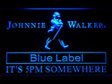 Johnnie Walker Blue Label It's 5pm Somewhere LED Neon Sign USB - Blue - TheLedHeroes