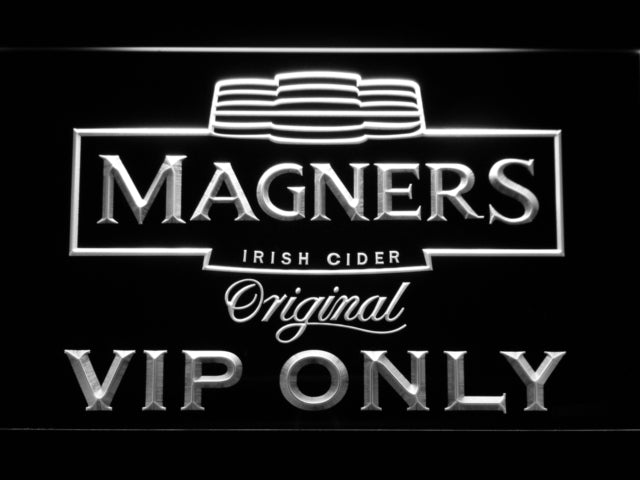 FREE Magners VIP Only LED Sign - White - TheLedHeroes