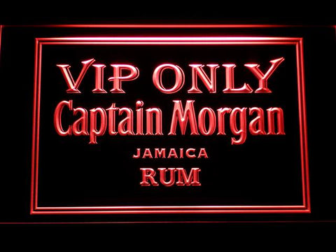 FREE Captain Morgan Jamaica Rum VIP Only LED Sign - Red - TheLedHeroes