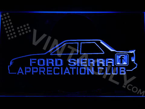 Ford Sierra Appreciation Club LED Sign - Blue - TheLedHeroes