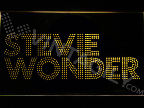 Stevie Wonder LED Sign - Yellow - TheLedHeroes