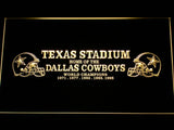 Dallas Cowboys Texas Stadium WC  LED Neon Sign USB - Yellow - TheLedHeroes