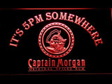 FREE Captain Morgan Spiced Rum It's 5pm Somewhere LED Sign - Red - TheLedHeroes