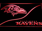 Baltimore Ravens (5) LED Neon Sign USB - Red - TheLedHeroes