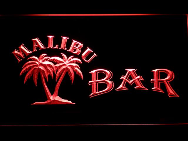 FREE Malibu Bar LED Sign - Red - TheLedHeroes