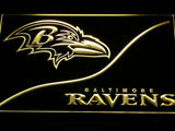 Baltimore Ravens (5) LED Neon Sign USB - Yellow - TheLedHeroes