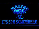 Malibu It's 5pm Somewhere LED Neon Sign USB - Blue - TheLedHeroes
